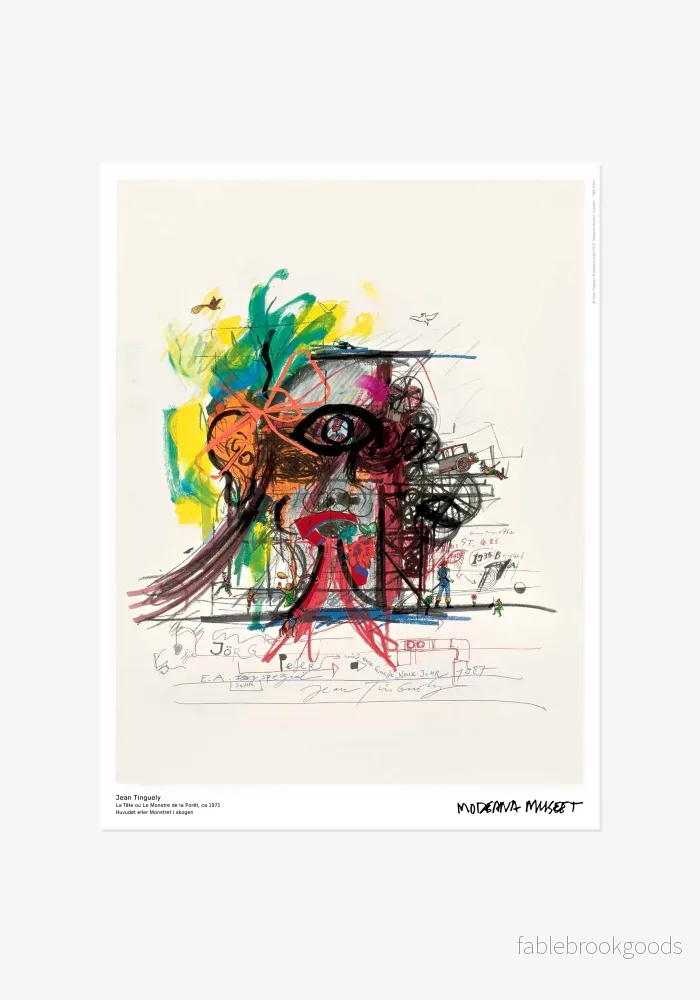 Poster: Jean Tinguely, Huvudet eller Monstret i skogen
