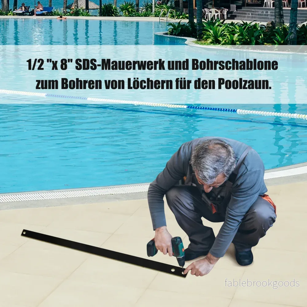 Poolstaket – barnsäkerhetsstaket poolsäkerhetsstaket dammstaket – 366 x 122 cm – Svart - Bild 3