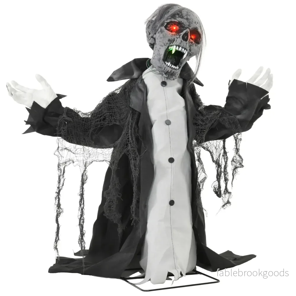 Animerat Halloween zombieskelett med rörliga armar
