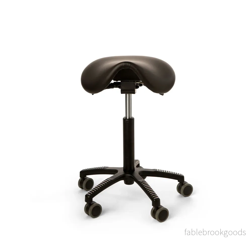 ErgoSaddle sadelstol, svart konstläderklädsel ErgoSaddle sadelstol, svart konstläderklädsel