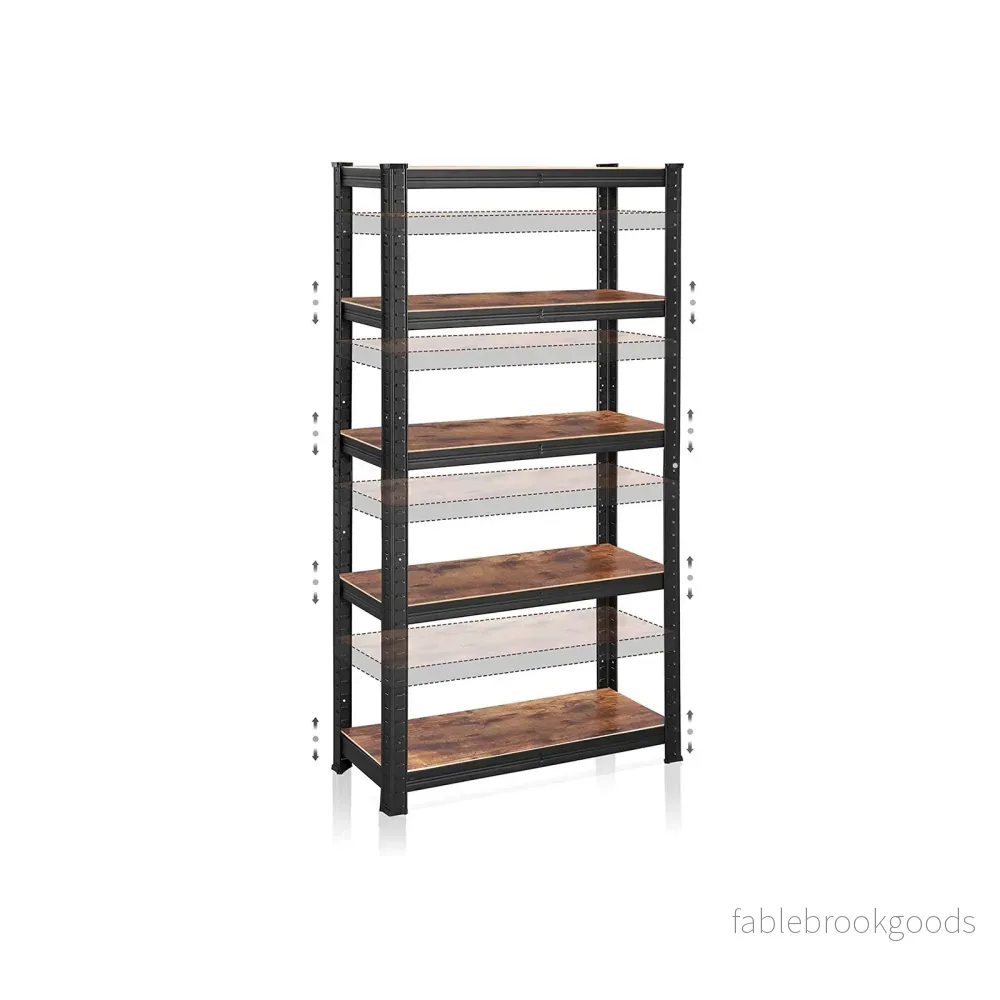 Förvaringsställ – Industriell design – Svart och vintagebrun - Bild 2