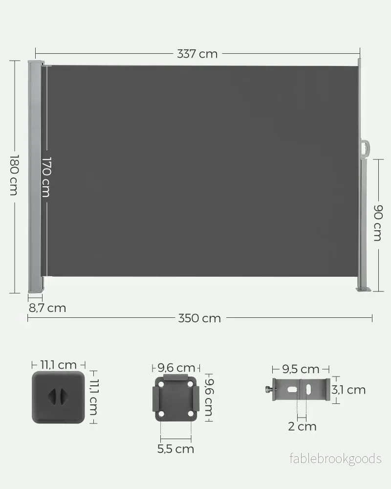 Zijluifel - Uitschuifbaar - Privacyscherm - Voor de Tuin - Grijs - Bild 2