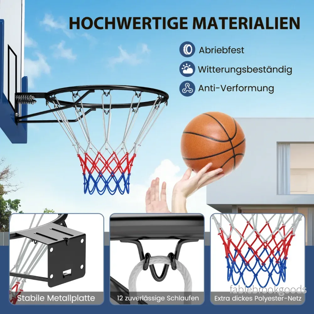 Inomhusbasketkorg – med ring och nät Mini för – Ø 45 cm – Svart - Bild 3