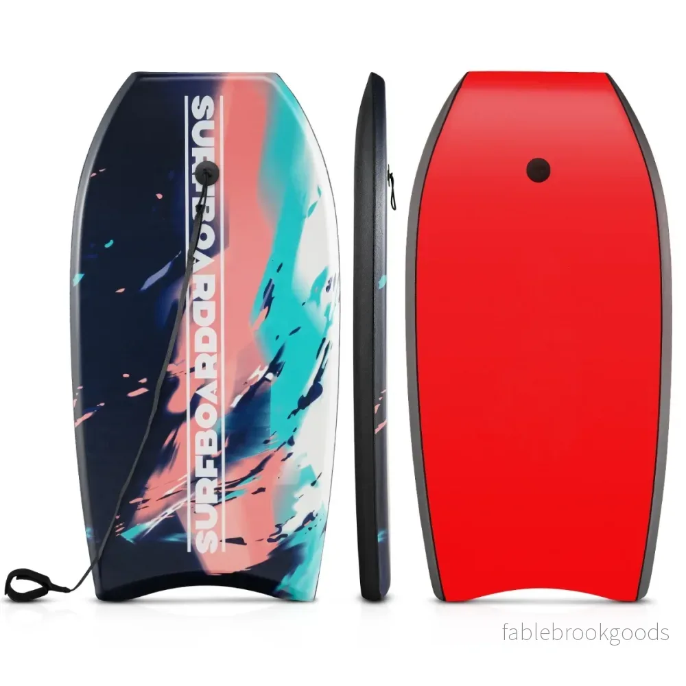 Barnbodyboard – med EPS kärna och XPE topp HDPE underdel handledsrem, färgrikt – 104 cm – Färgglad