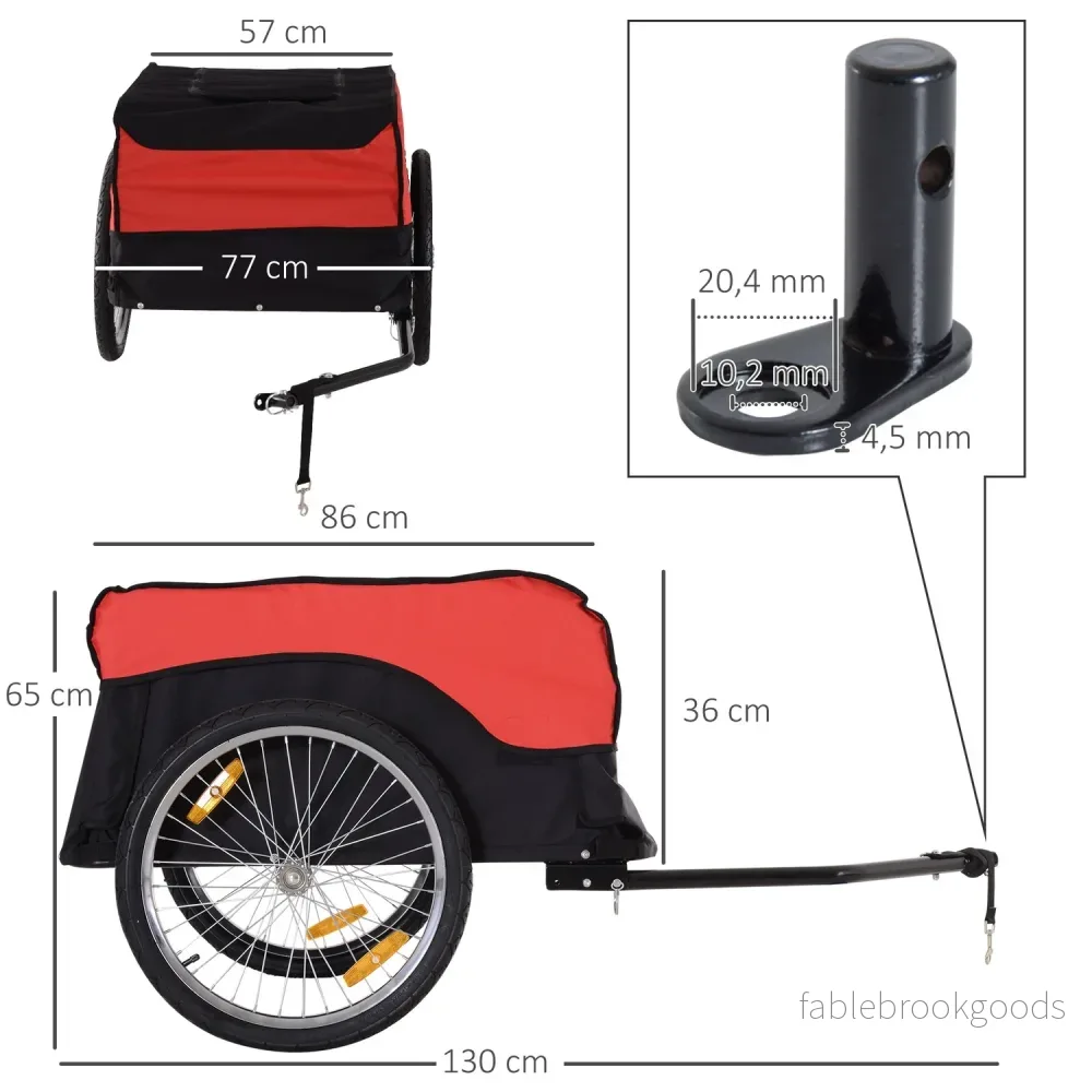 Röd-svart cykellastvagn, transportförråd - Bild 3