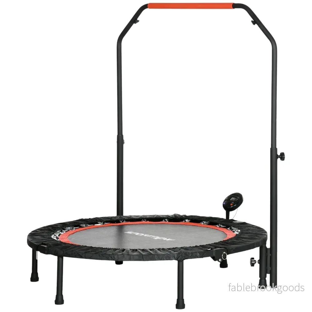 Fitness Mini studsmatta, 102 cm, justerbart handtag, 100 kg kapacitet
