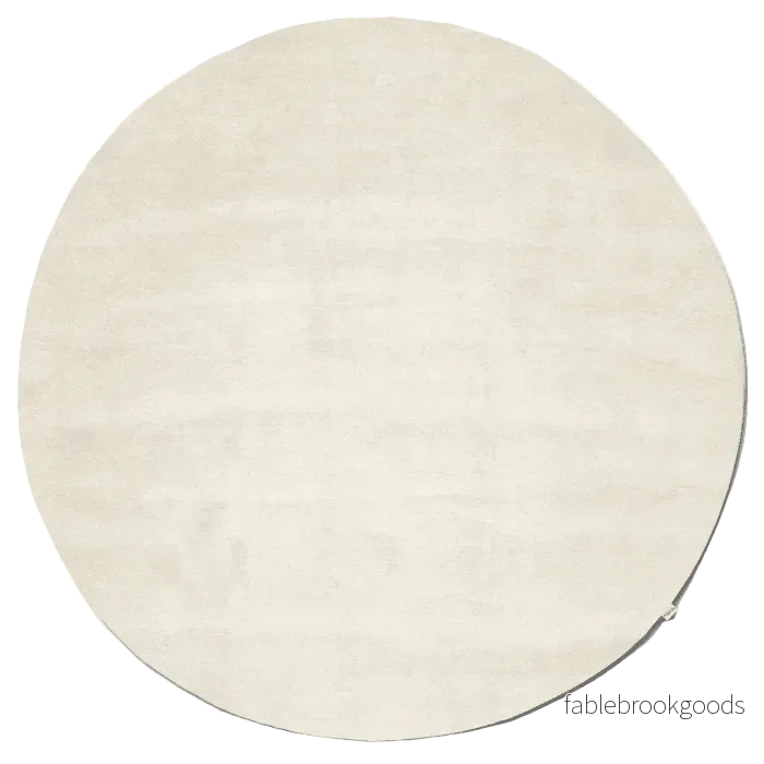 Måttanpassad Matta Solid Off-white Rund