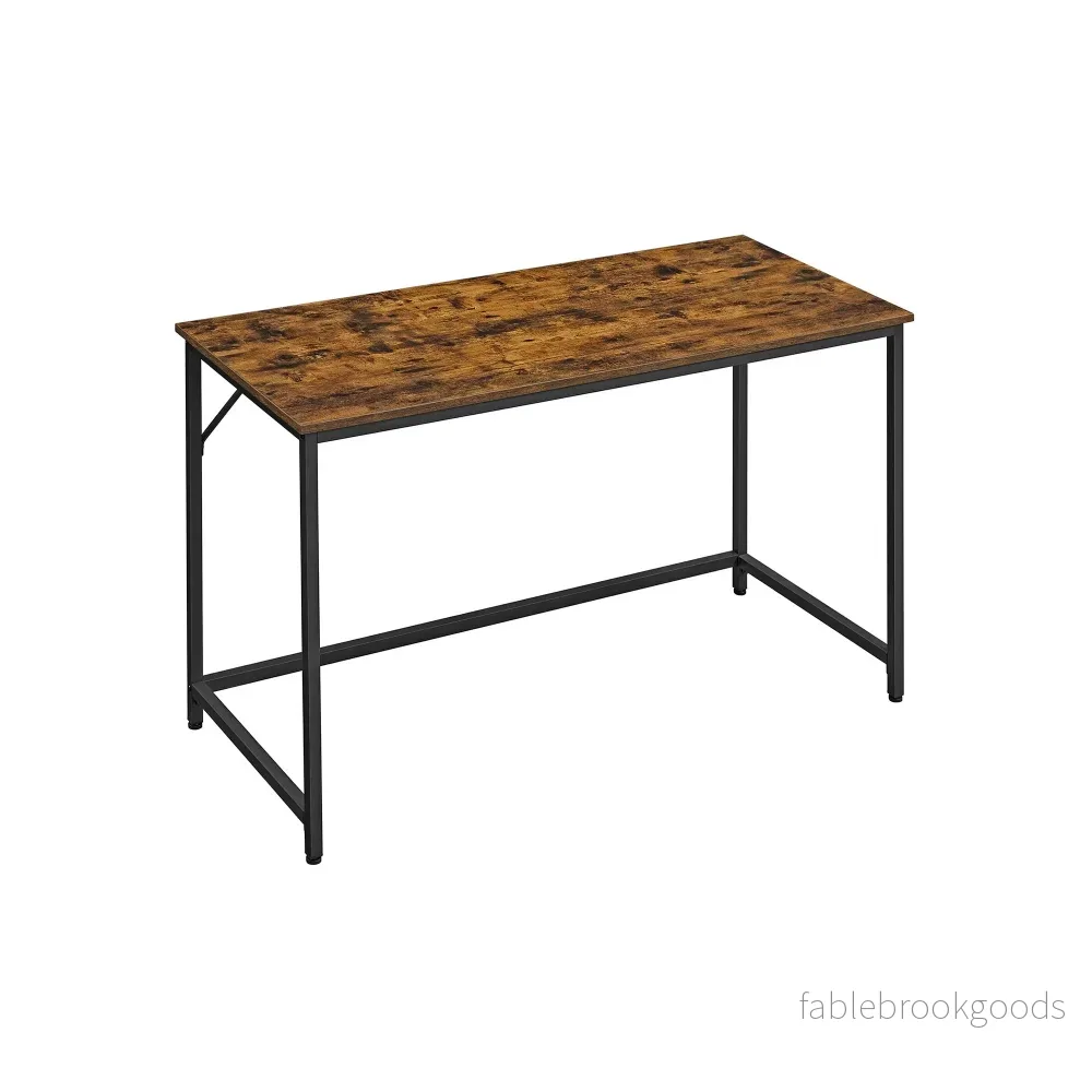 Skrivbord – Kompakt och stabilt – Vintage brunt och svart