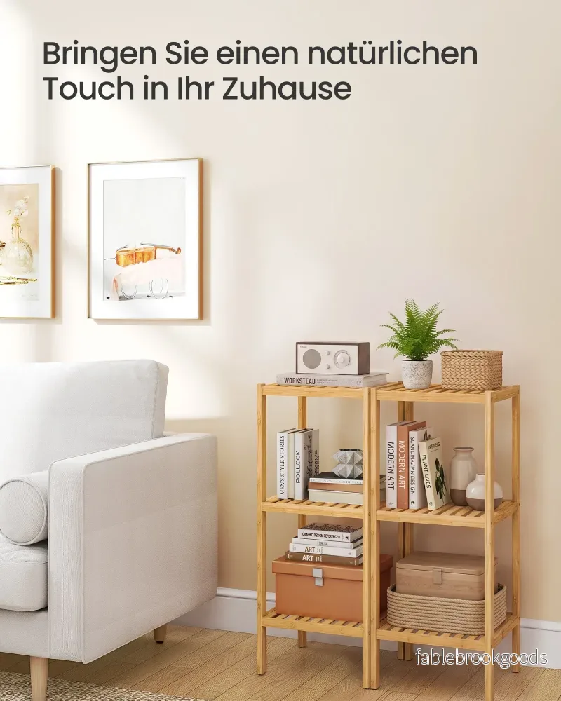 Badkamerrek - Bamboe - Smal - 79 cm - Naturel Beige - Bild 3