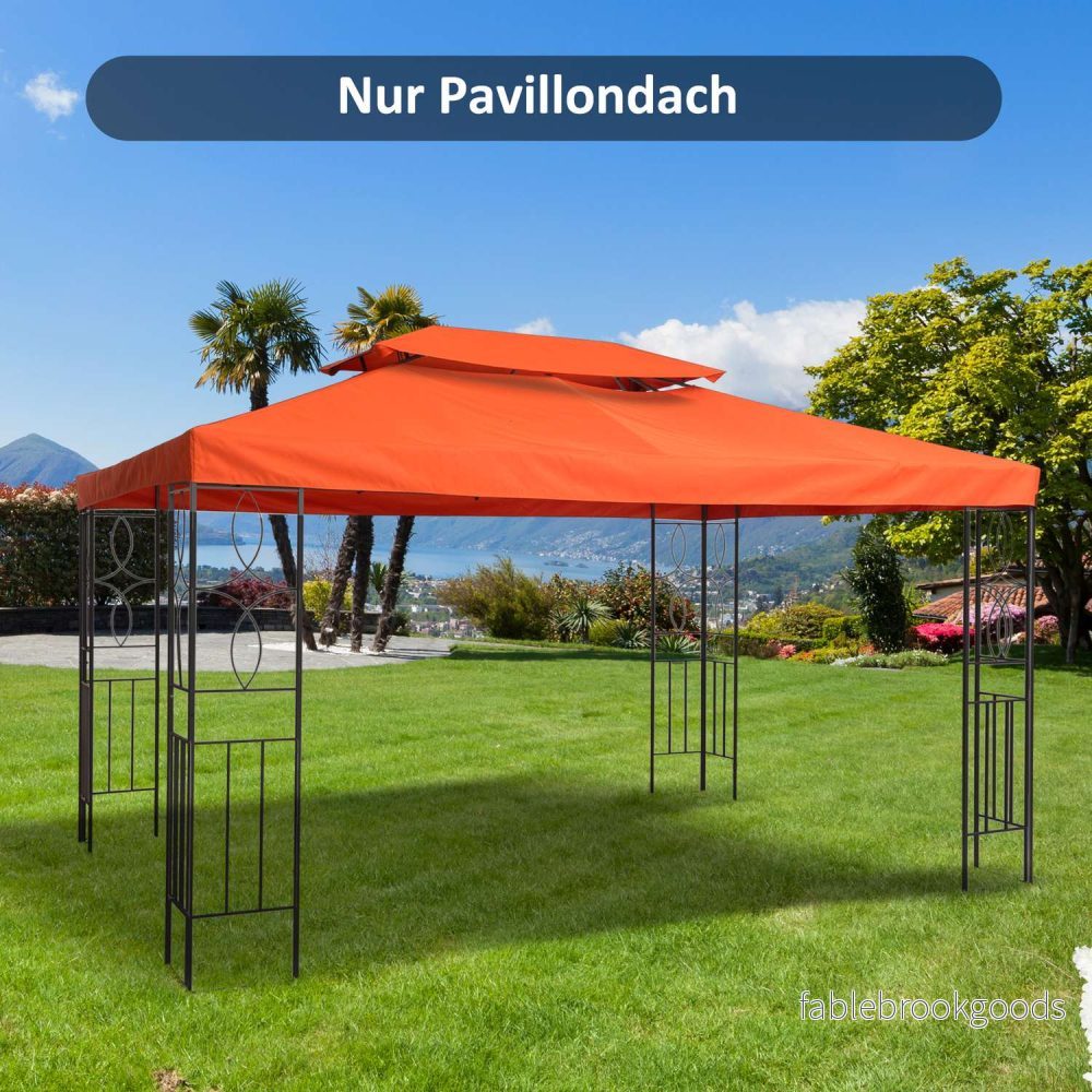 Rostrött Ersättningstak för 3x4M Metal Gazebo - Bild 2
