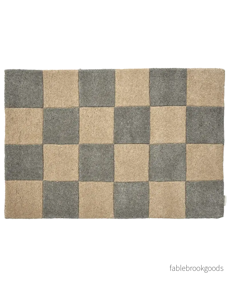 Dörrmatta Square Grå/Natur