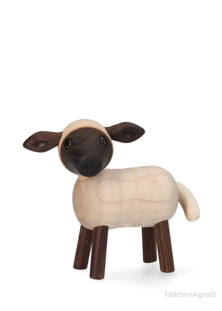 Will Lamm – Träfigur Dekoration 9cm Lönn - Bild 2