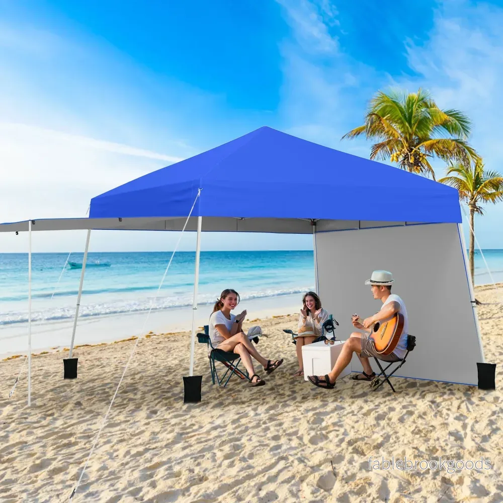 Pop – up Paviljong med omvandlingsbara sidoväggar till markis – 2 430 x 280 cm – Blå - Bild 3