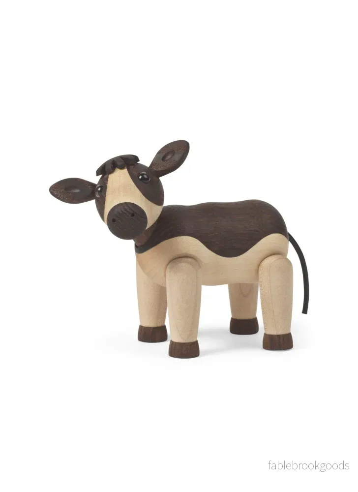 Dandy Kalv – Träfigur Dekoration 9cm Lönn - Bild 3