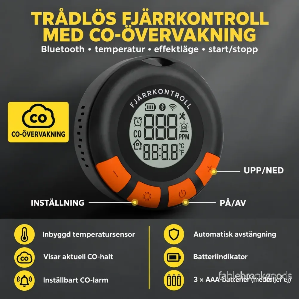 Dieselvärmare Kraftfull 9 kW WiFi, CO-larm - Bild 2