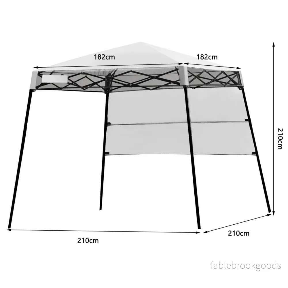 Trädgårdspaviljong – Trädgårdstält med väska Portabelt partytält – 181 x 181 x 210 cm – Vit - Bild 3