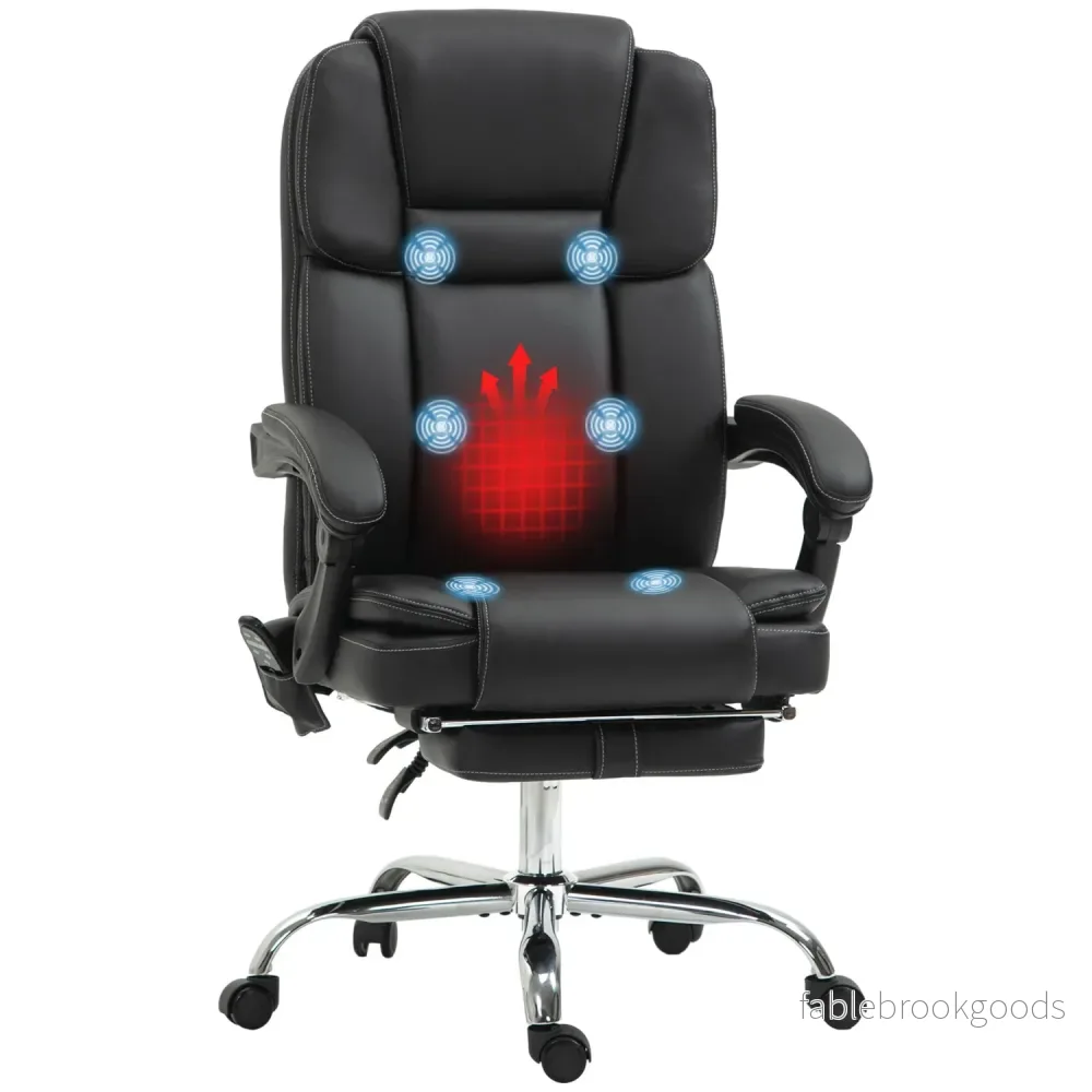 Ergonomisk kontorsstol med vibrationsmassage & värme