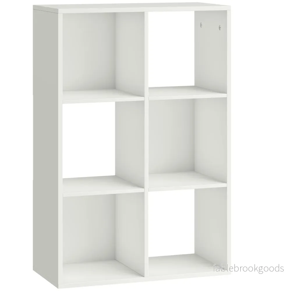 Bokhylla med 3 hyllor, vit, spånskiva, tippskydd
