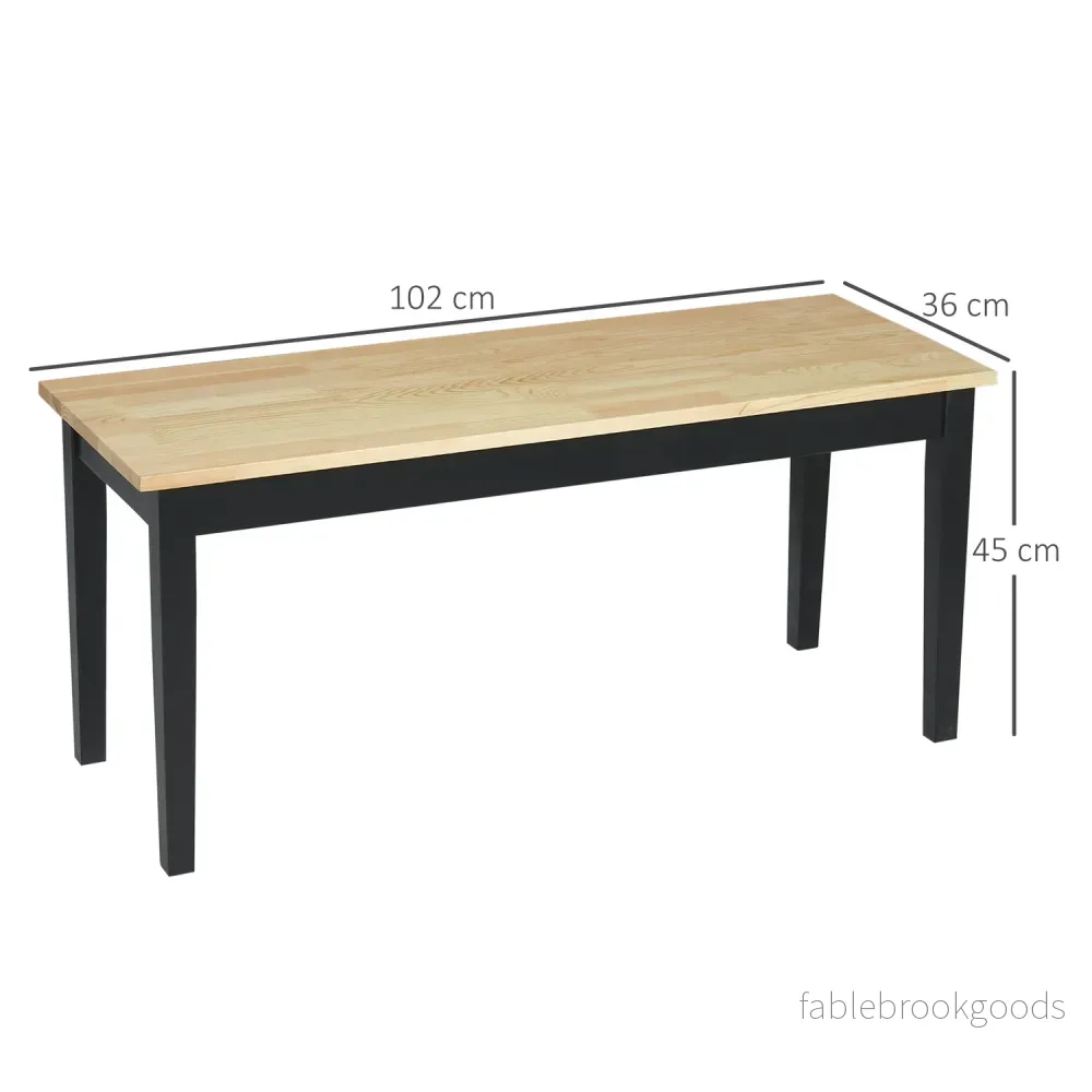 2-sits matsalsbänk i trä, furu, 102x36x45cm, kapacitet 220 kg - Bild 3