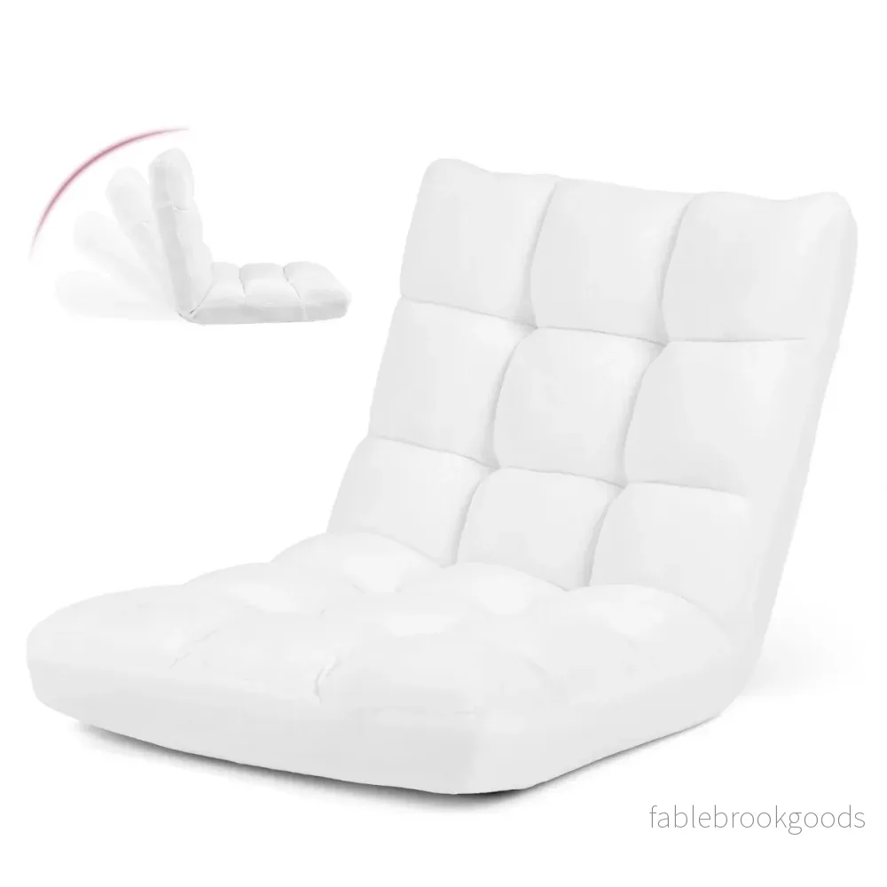 Golvstol – Ihopfällbar Lazy Sofa Lat Tatami Golvkudd – Vit
