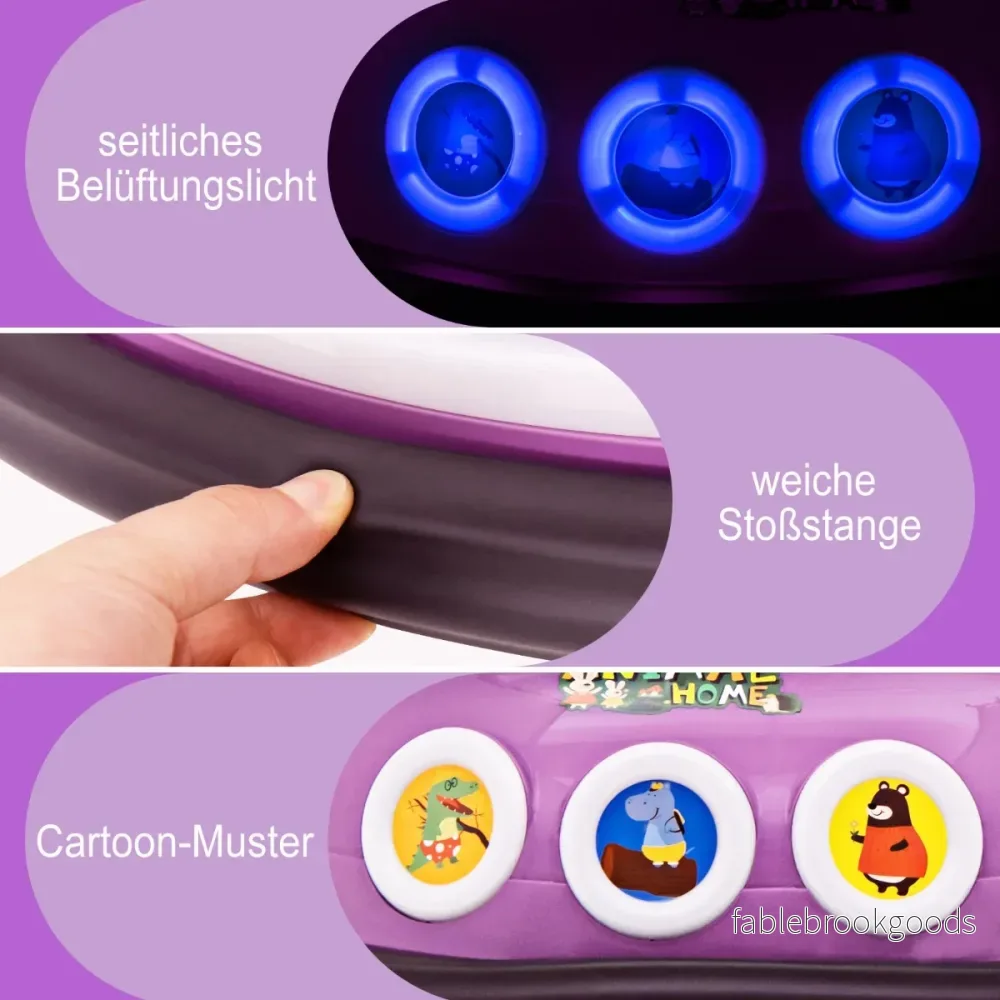 12V – Kids Bumper Car graders rotation med musik och ljus fjärrkontroll – 360 – Lila - Bild 3