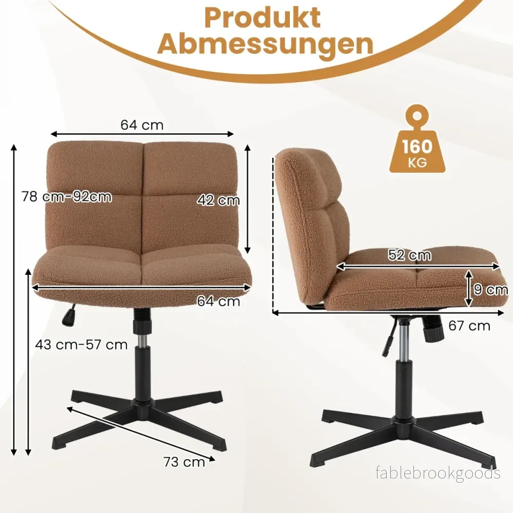 Schneidersitz – Stol, utan armstöd, med bred sits – Brun - Bild 2