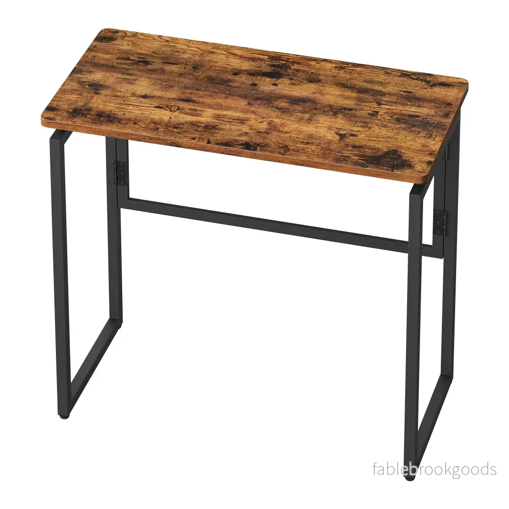 Opklapbaar Bureau – 80 x 40 cm – Afgeronde Hoeken – Ruimtebesparend – Bruin Opklapbaar Bureau – 80 x 40 cm – Afgeronde Hoeken – Ruimtebesparend – Bruin