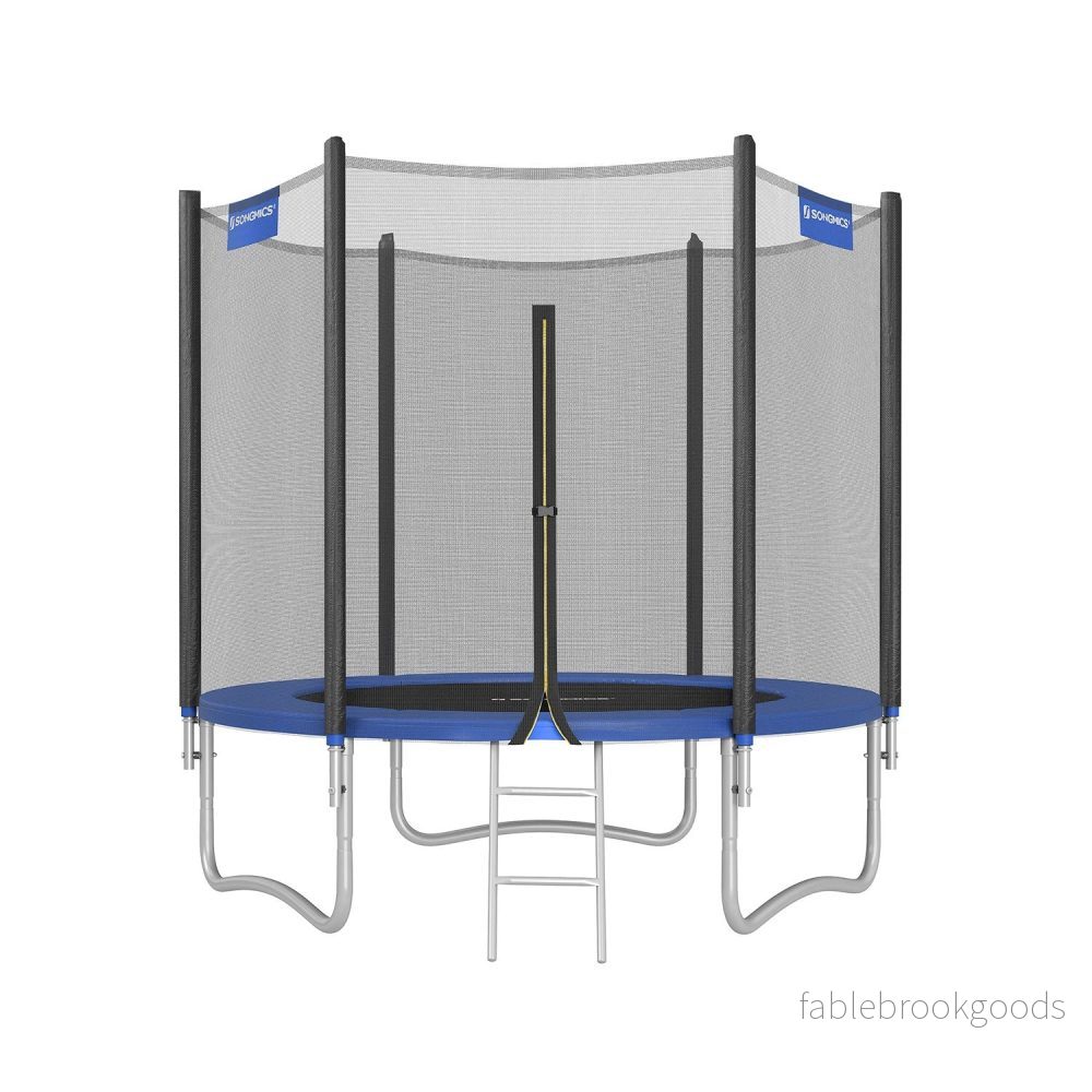 Studsmatta – Skyddsnät – Ø 244 cm – svart/blått Studsmatta – Skyddsnät – Ø 244 cm – svart/blått