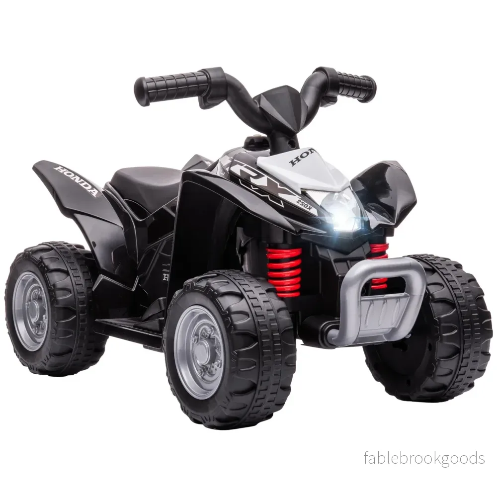 Elektrisk ATV för barn med LED-lampor och horn, svart