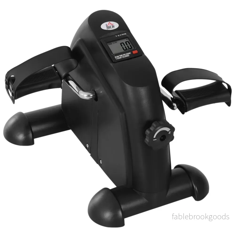 Mini Bike Pedal Trainer, LCD Display, Gjutjärn, Svart