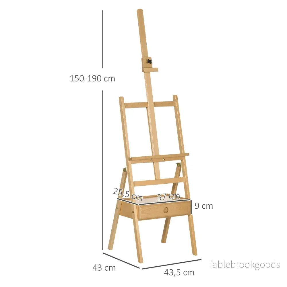 Höjdjusterbar trästafli för dukar upp till 92 cm - Bild 3