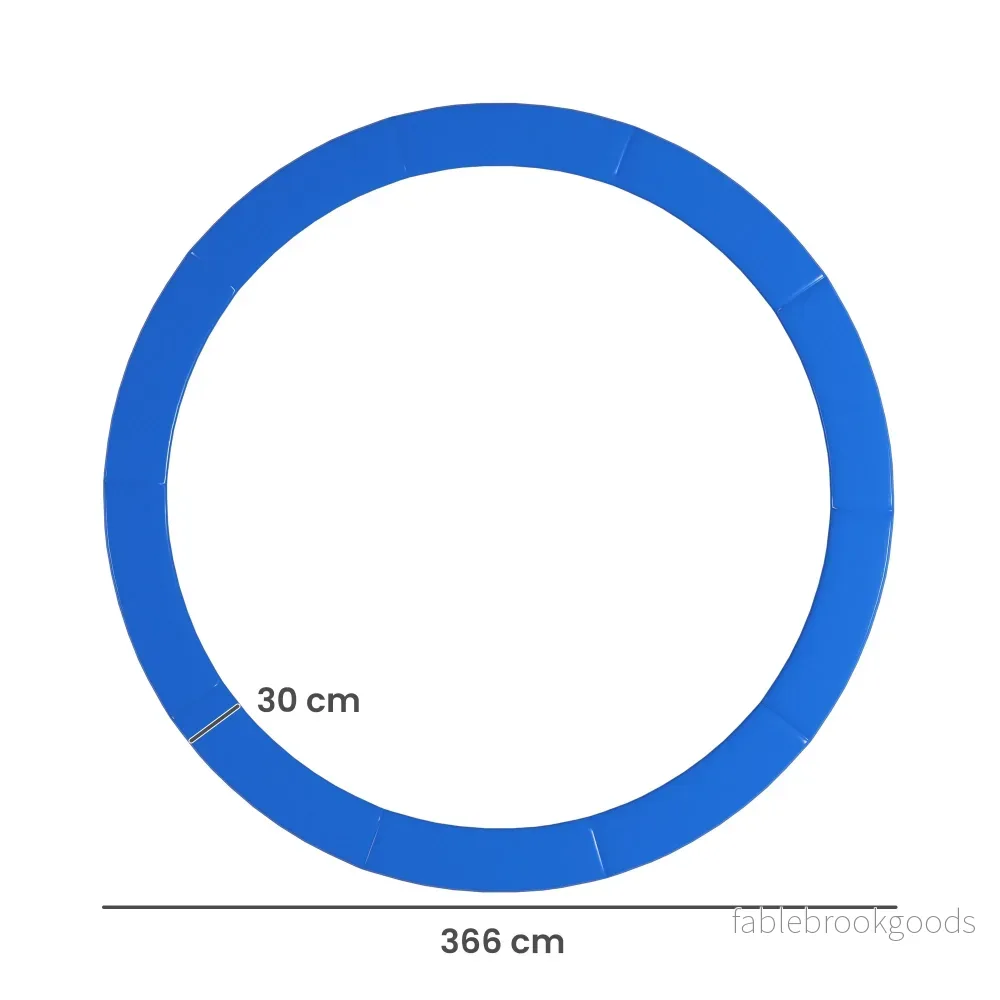 Säkerhetsmatta för studsmatta, vattentät, rivningsbeständig, Ø366 cm, blå - Bild 3