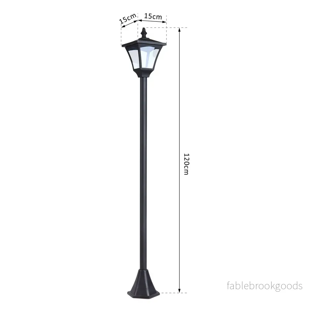 Solar Path Light med 10-lumen LED, svart, 120cm - Bild 3
