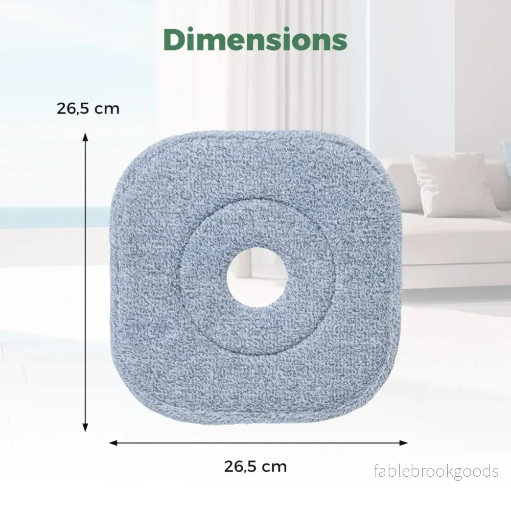 delat – set med reservmoppskallar Mikrofibermopp Reservöverdrag Avtagbar – 6 26,5 x 26,5 cm – Grå - Bild 2