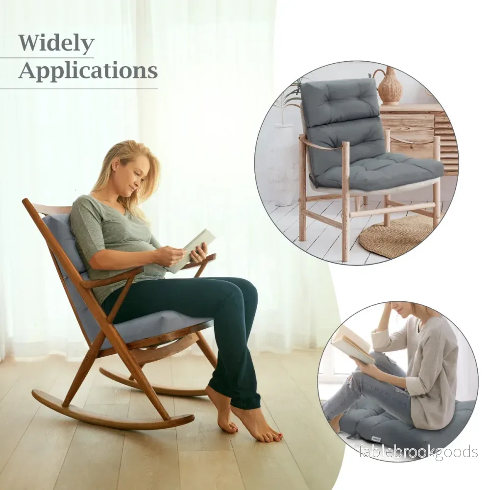 pack – i sittdynor för stol sittdyna med höjdjusterbar ryggstöd – 2 2 1 – Grå - Bild 3