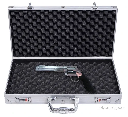 Vapenväska – gevärsväska pistolväska aluminiumväska – 47 x 25 cm – Silver