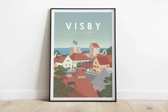Visby - Stora torget - Gotland poster - Bild 3