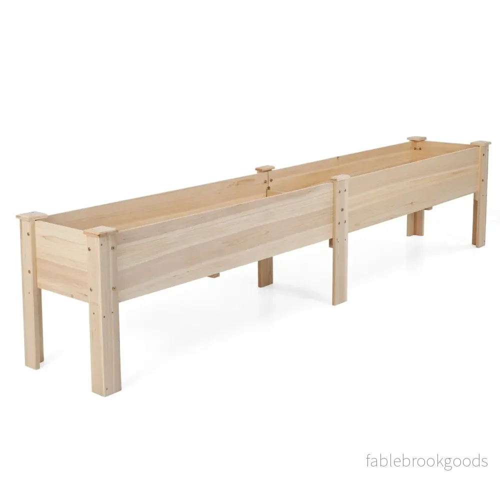 Trähögbädd – med dräneringshål, planteringsbädd odlingsområden, blomkruka, kryddbädd – 2 – Natur