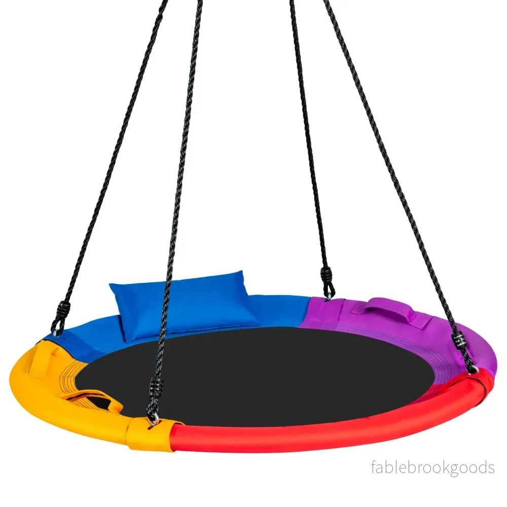 Gunga – med justerbart rep – 100-180 cm Ø 100 cm – Färgglad - Bild 3