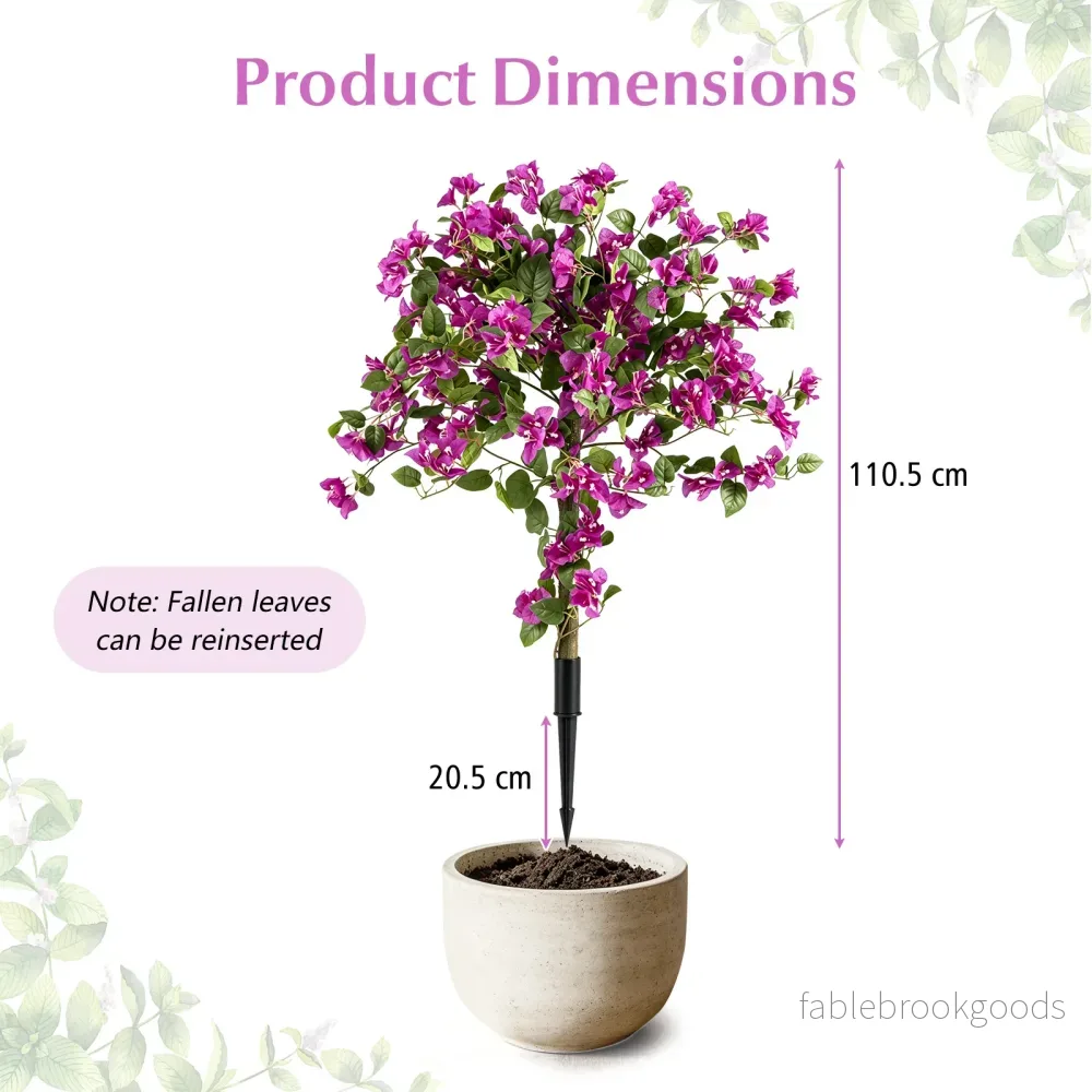 2‑pack – konstgjorda blommor med jordspett, bougainvillea för veranda och trädgård - Bild 2