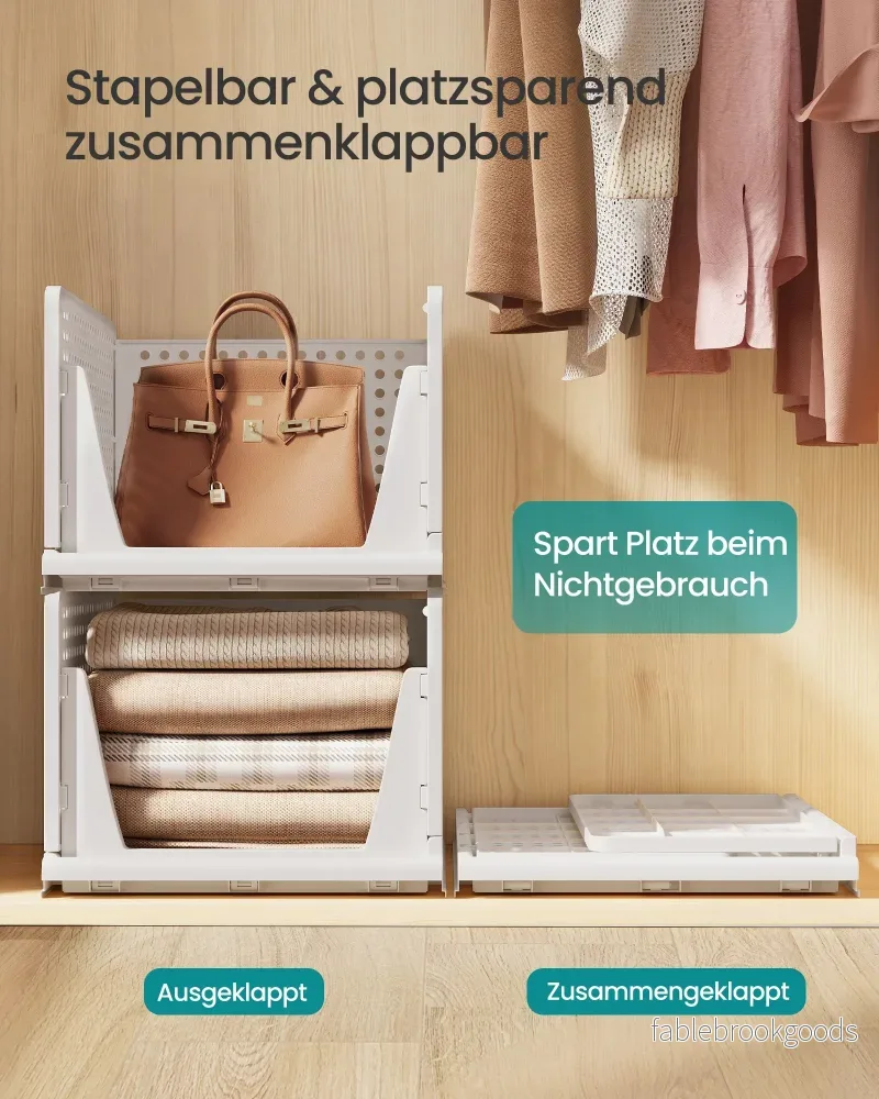 Lade-organizer - Opvouwbaar - Set van Meerdere Boxen - Wit - 43 x 33 x 25 cm - Bild 3
