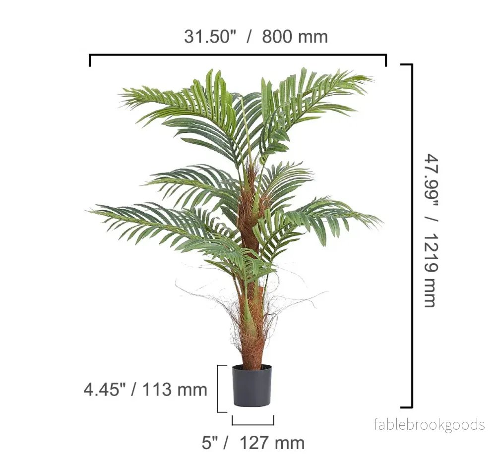 Konstgjord växt Betelpalm - 1,2 m - 2-pack - Bild 2