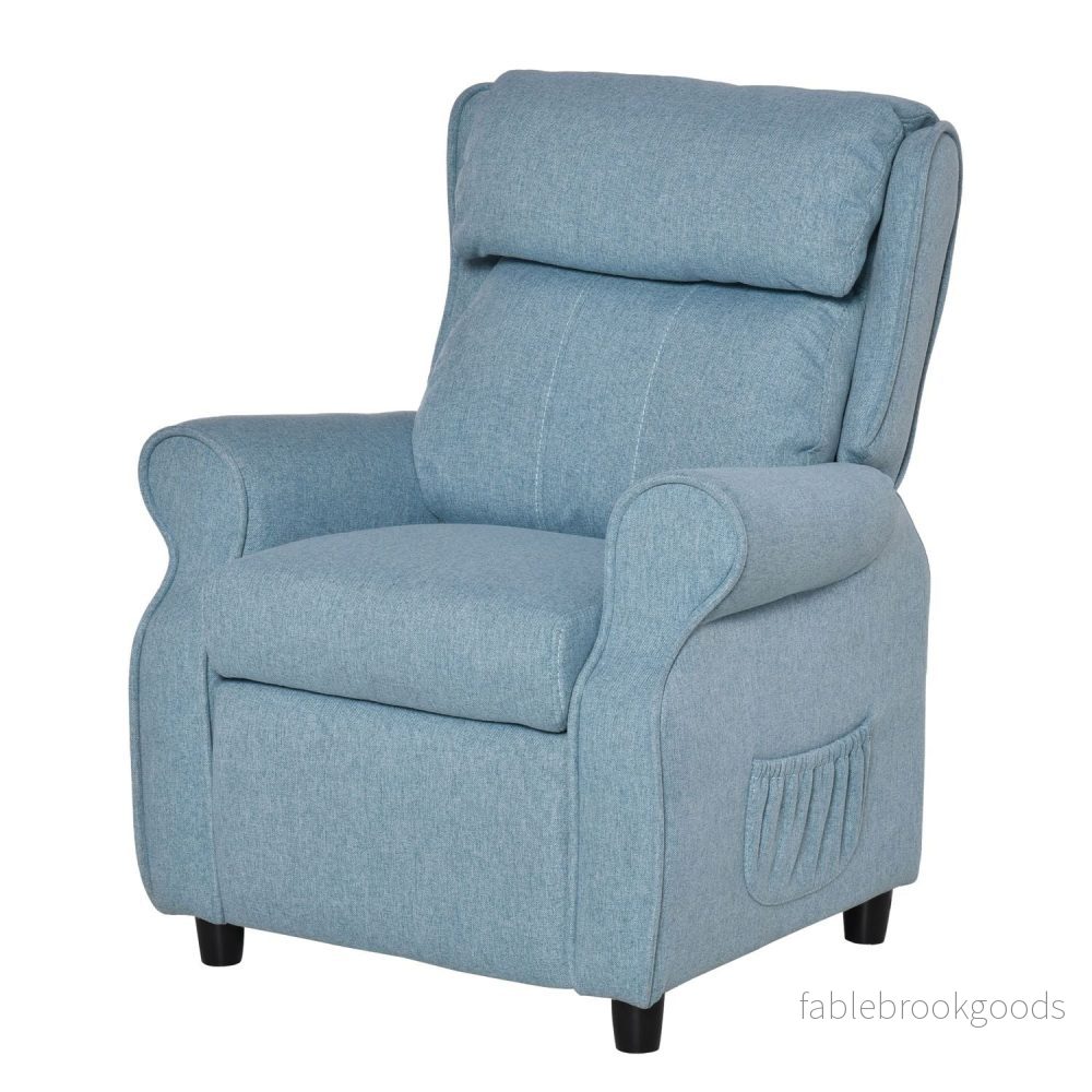 Blå barnsoffa med fällbar sits & fotstöd, 3-5 år Blå barnsoffa med fällbar sits & fotstöd, 3-5 år