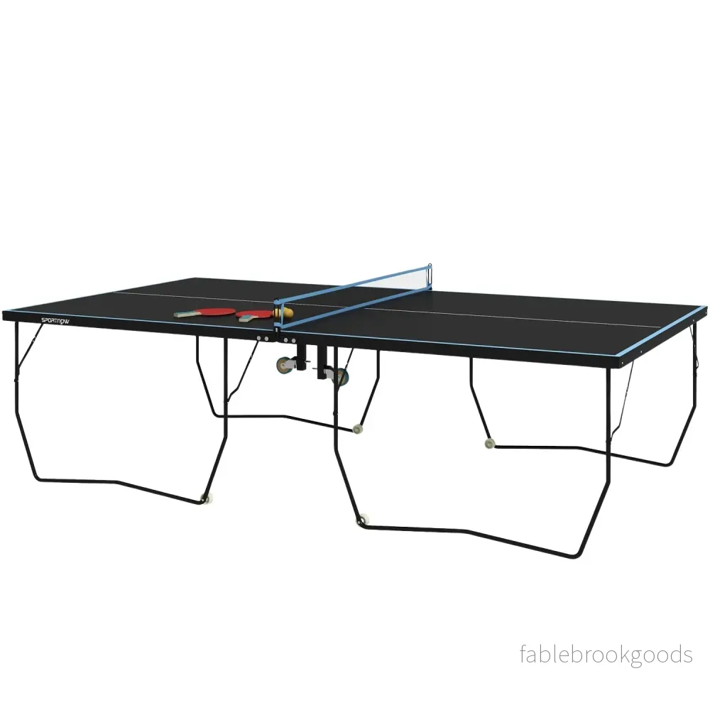 Vikbart utomhusbordtennisbord, hjul och nät ingår Vikbart utomhusbordtennisbord, hjul och nät ingår