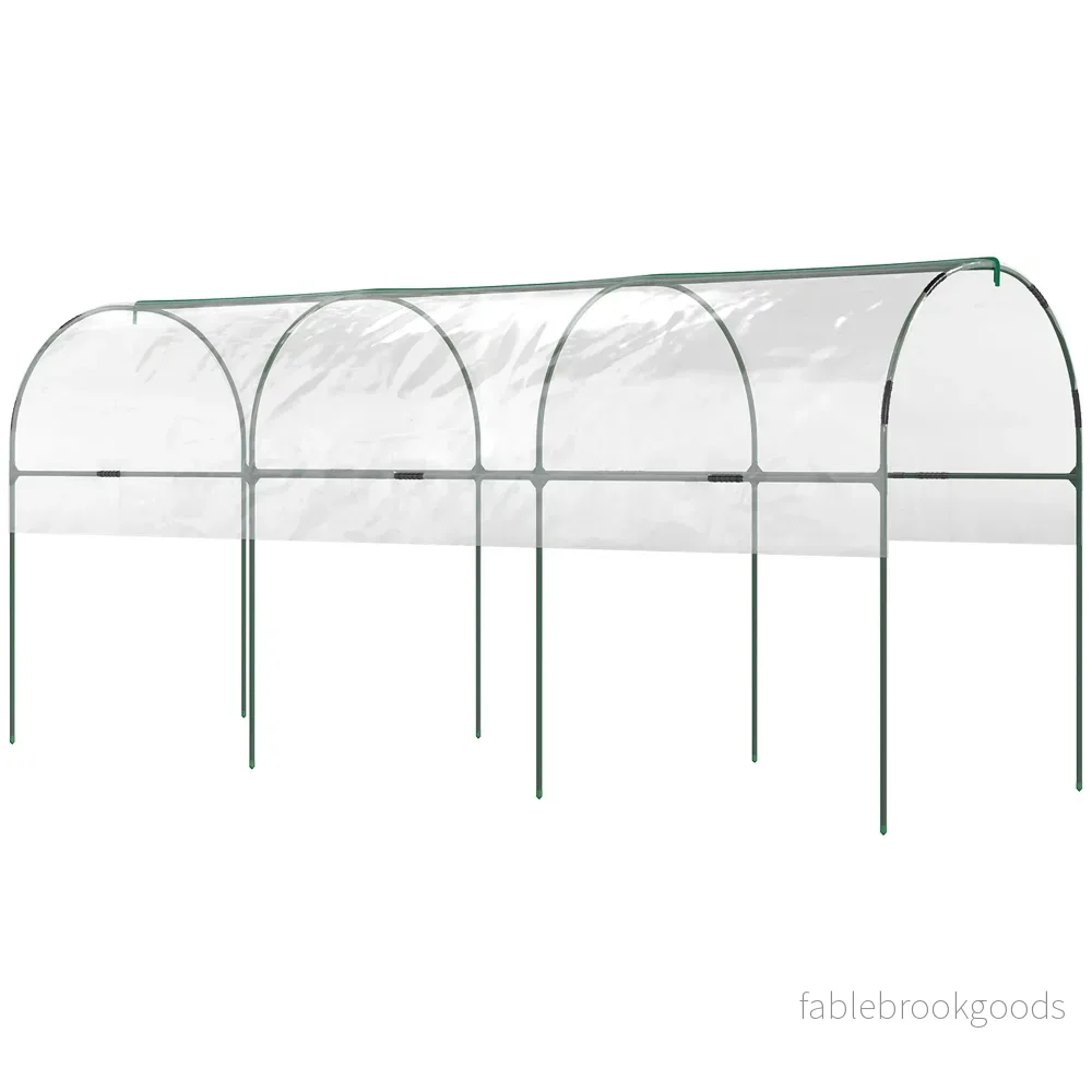 Vintersäkert växthus med välvt tak, 400x123x171 cm