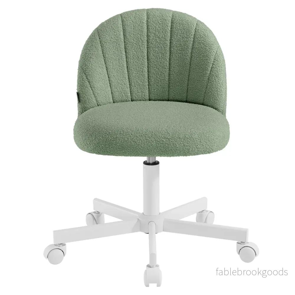 Kaptafelstoel – Draaibaar – In Hoogte Verstelbaar – Teddyfleece – Groen Kaptafelstoel – Draaibaar – In Hoogte Verstelbaar – Teddyfleece – Groen