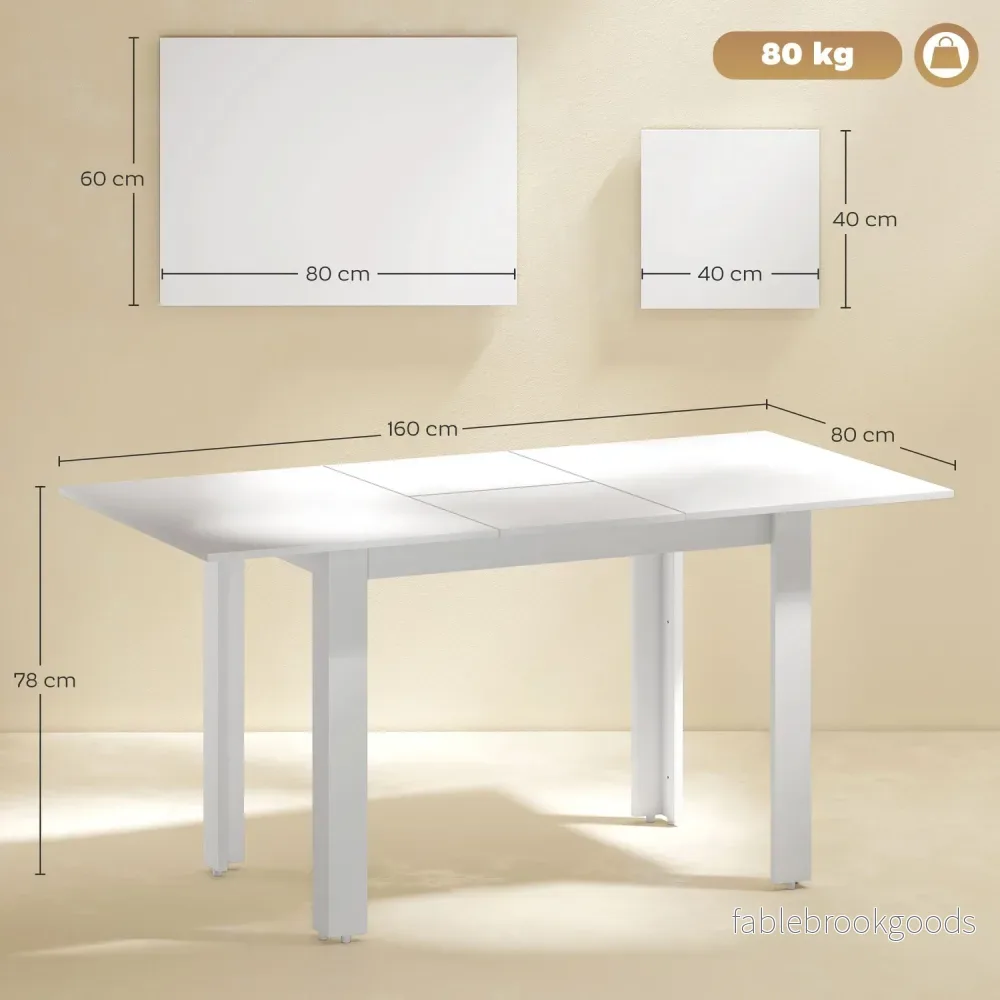 Utdragbart matbord, Högglans, Säten 4-6, MDF - Bild 3