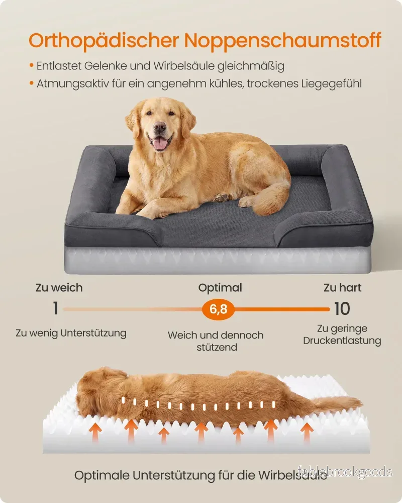 Hondenmand - Orthopedisch en Wasbaar - Met Verhoogde Randen - Loodgrijs - 112 x 81 x 17 cm - Bild 3