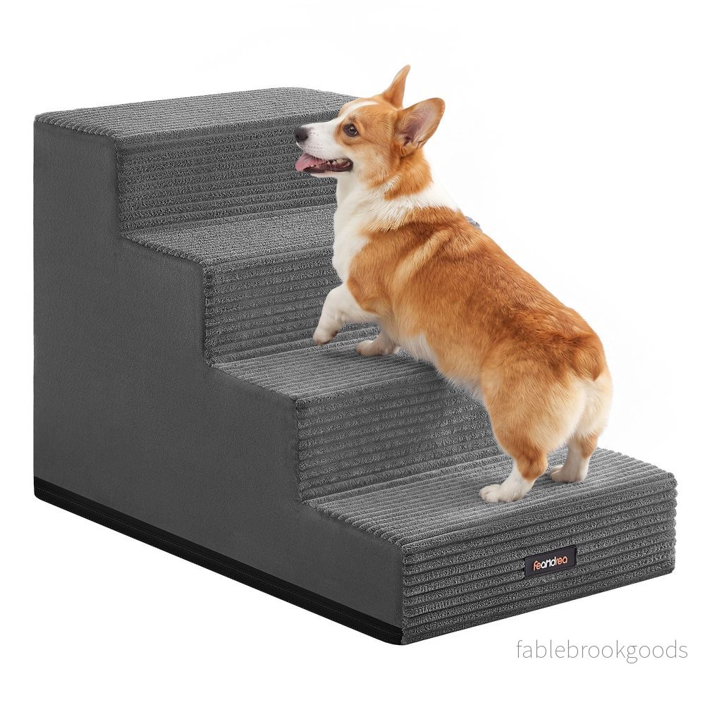 Hondentrap – Met Antislip Treden – Voor Kleine Honden – Loodgrijs – 62 x 40 x 44 cm Hondentrap – Met Antislip Treden – Voor Kleine Honden – Loodgrijs – 62 x 40 x 44 cm