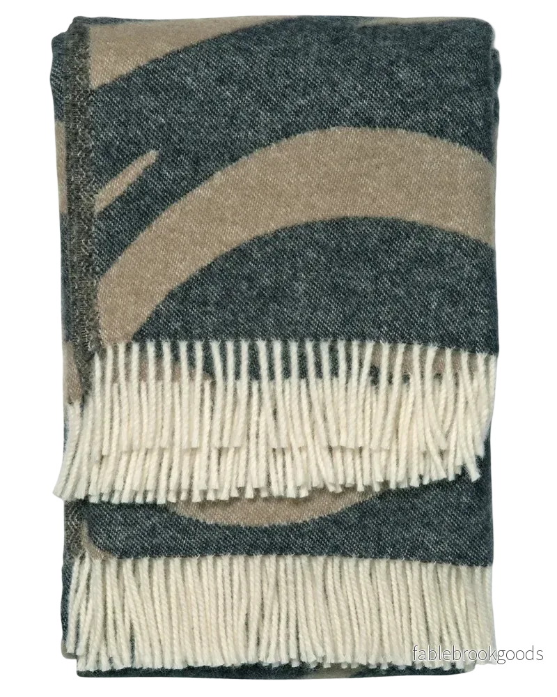 Pläd Flow Svart/Beige